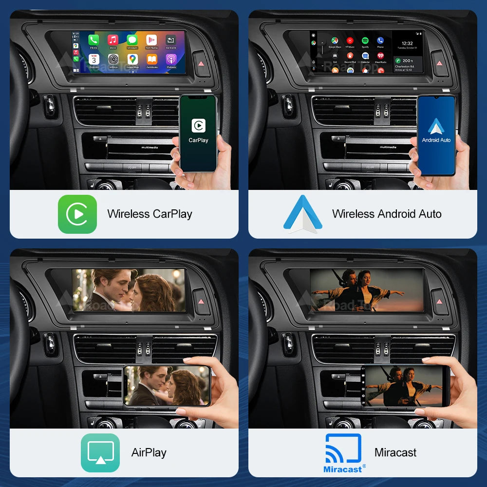 8.9 Inch Multimedia Display For Audi A4 S4 B8 2013-2015 Airplay Miracast Function Touch Sc | AUTOKITSHOP