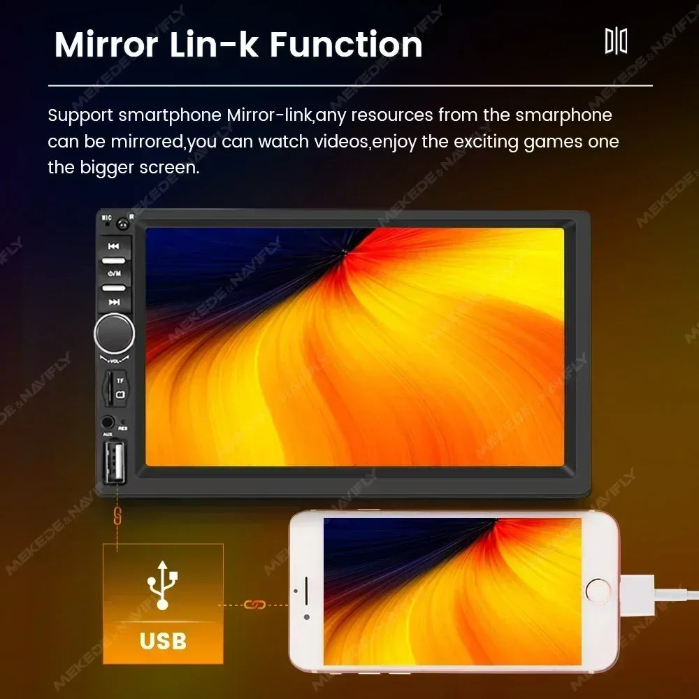 7 Inch HD Touch Screen Car Multimedia Player for Toyota Honda VW Corolla Camry Rav4 Carpla | AUTOKITSHOP