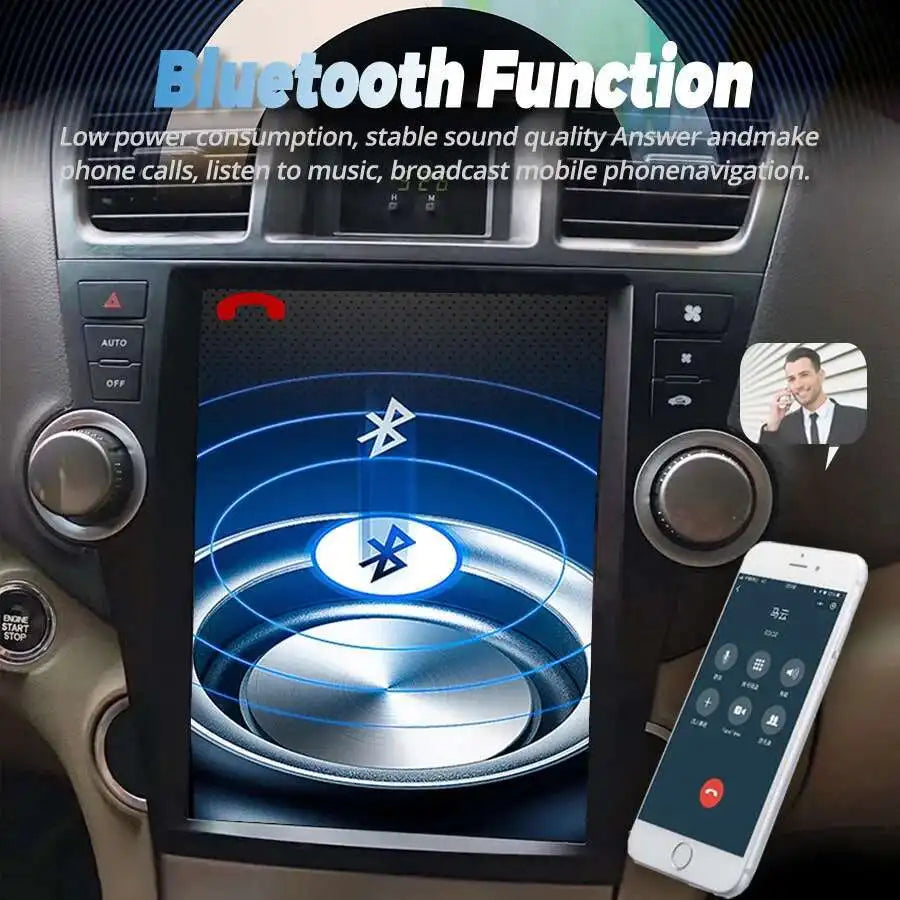 12inch Android 14 Car Video Player Radio Stereo For Toyota Highlander 2007 - 2013 Screen G