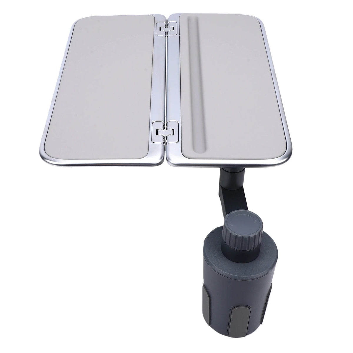 Car Tray Car Desk for Laptop Car Food Tray Foldable Aluminum Alloy Cup Holder 360° Rotating Car  - Automotive LED Light