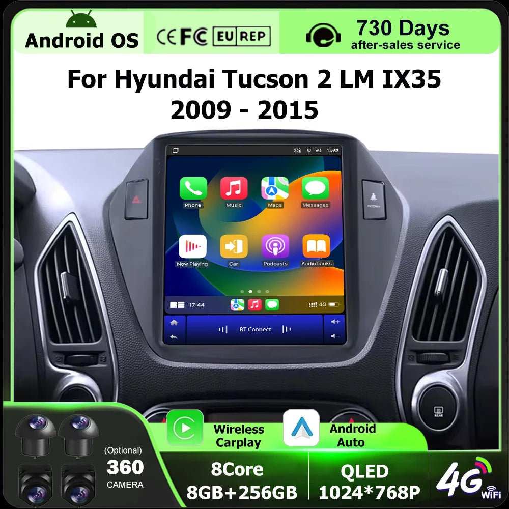 Car Radio GPS Multimedia Video Player Stereo For Hyundai Tucson 2 LM IX35 2009-2015 Androi