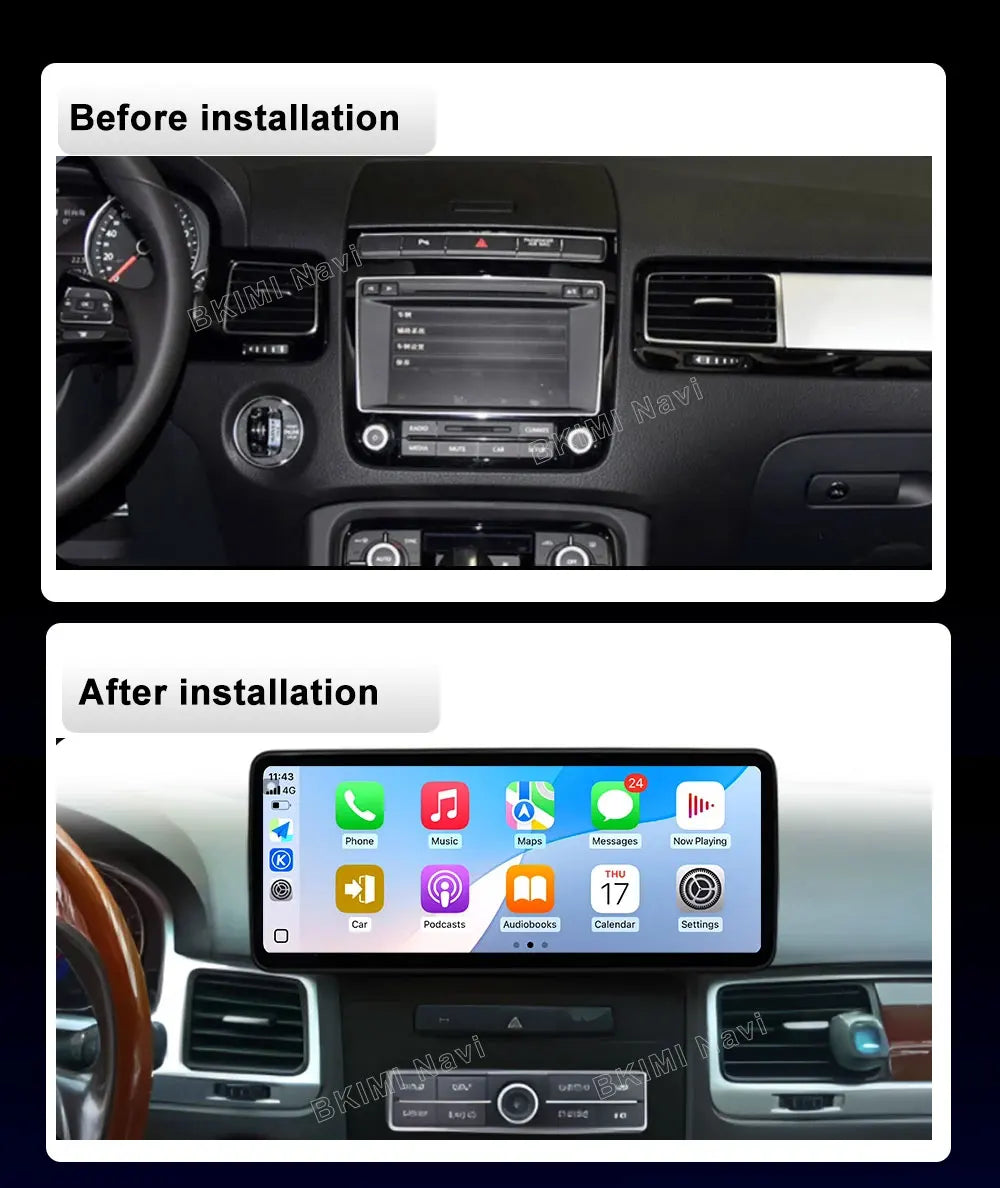 Android 12.3-Inch Wireless CarPlay Radio for Volkswagen Touareg 2011-2017 | AUTOKITSHOP