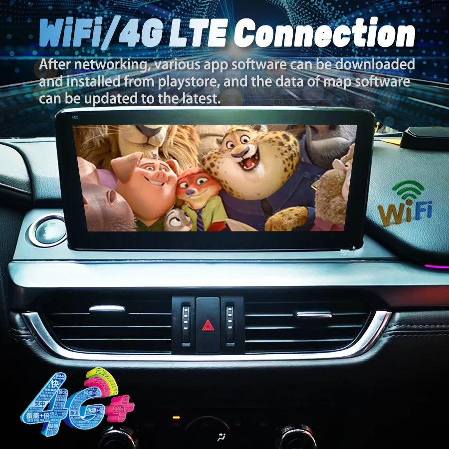 10.25'' Qled Screen Car Radio Android 14 GPS Video Player For Mazda 6 Atenza 2016-2019 Sup | AUTOKITSHOP