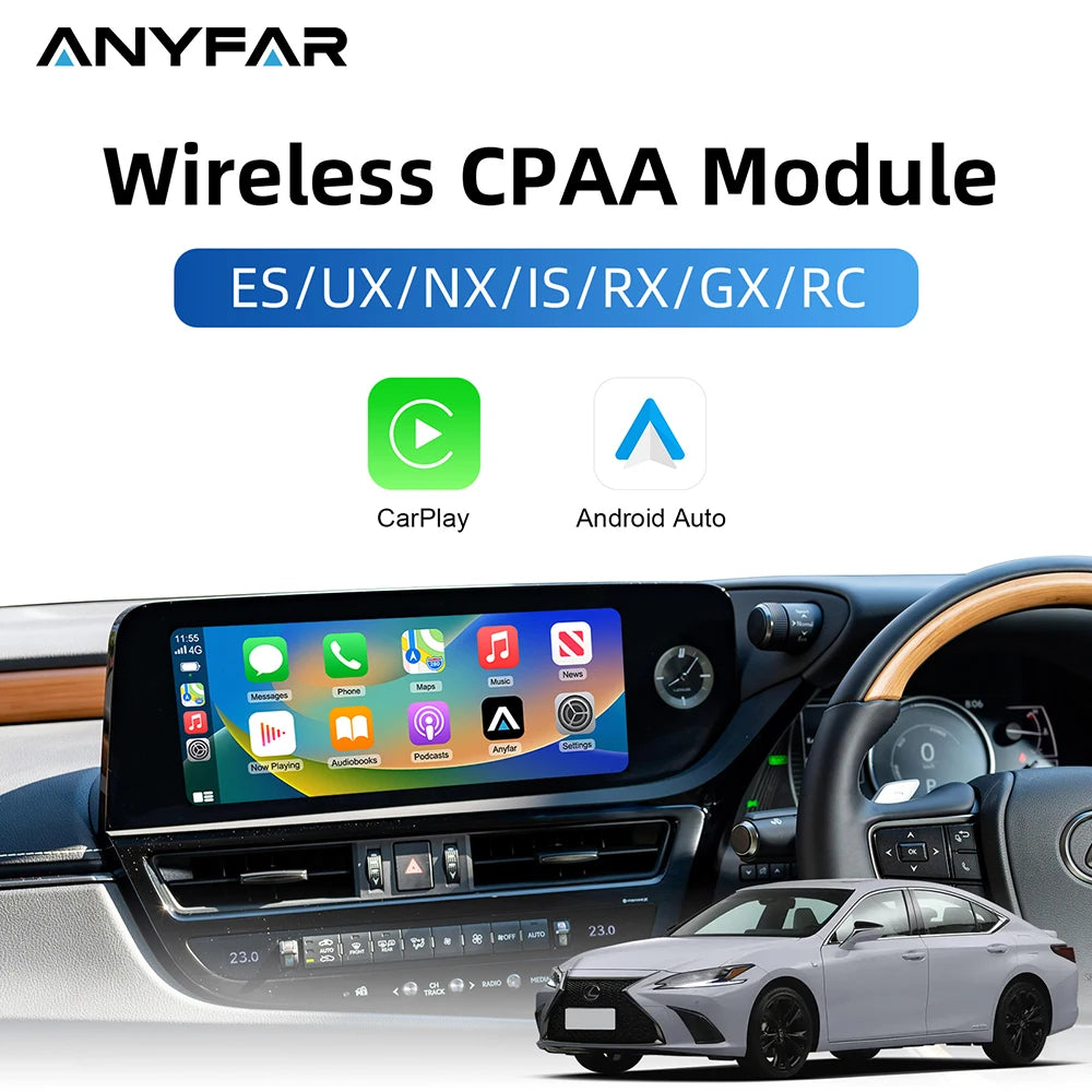 ANYFAR Wireless CarPlay Android Auto Interface Adapter For LEXUS ES/UX/NX/IS/RX/GX/RC 2018 | AUTOKITSHOP
