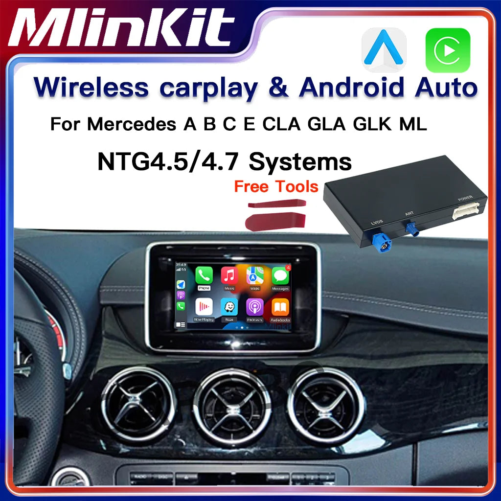 Wireless CarPlay for Mercedes Benz GLA CLA GLK A B C E W204 W246 W218 2011-2015 NTG4.5 4.7