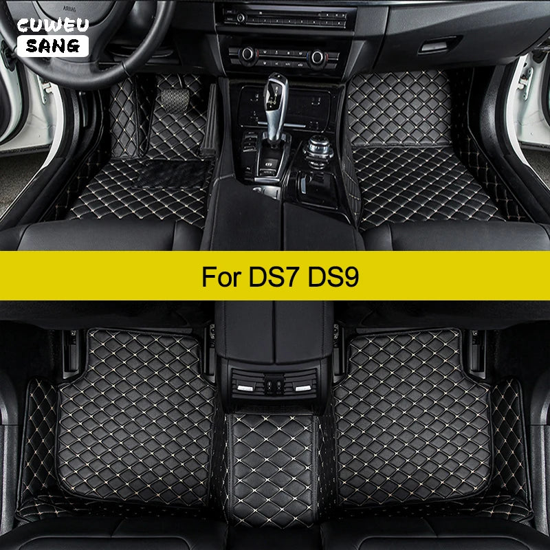 CUWEUSANG Custom Car Floor Mats For DS7 DS9 DS6 Auto Carpets Foot Coche Accessorie | AUTOKITSHOP