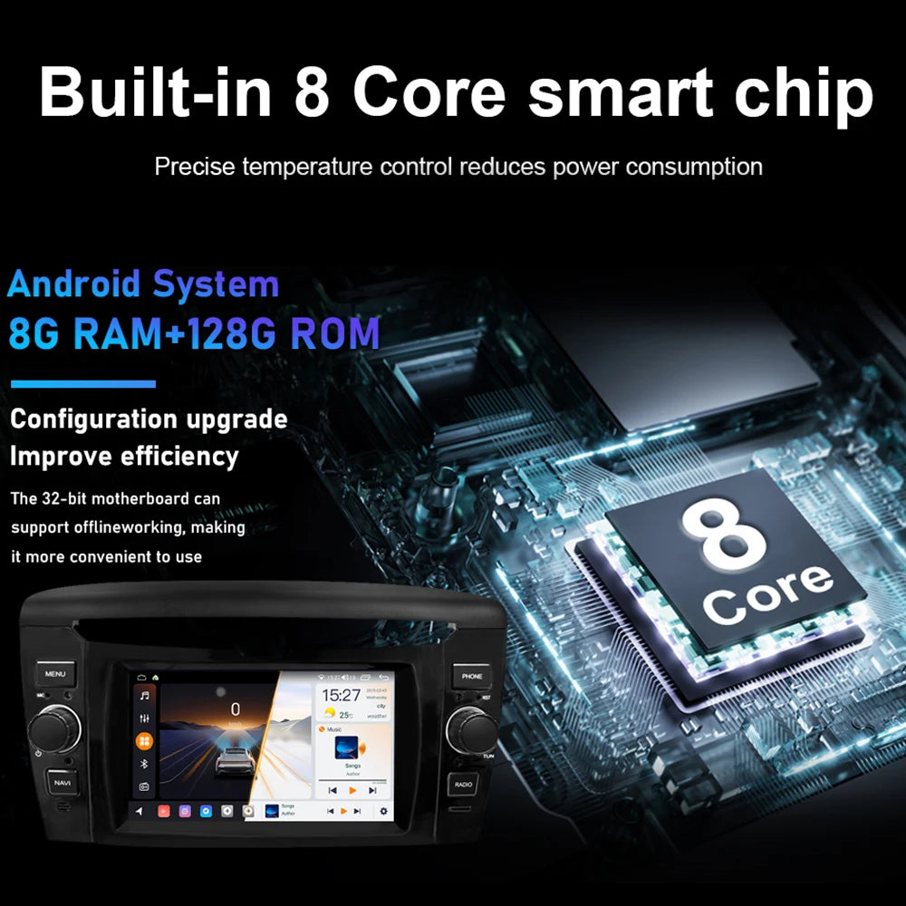 Android Car Radio For Lancia YPSILON 2012 2013 - 2015 Multimedia Player Wireless Carplay A