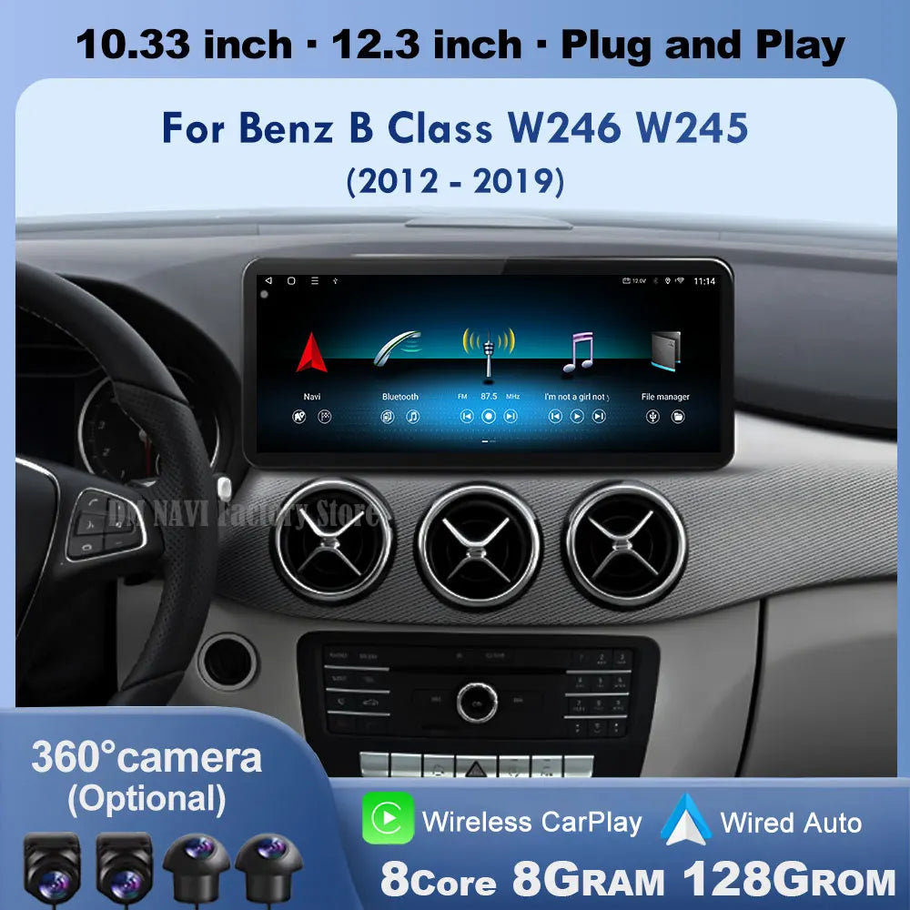 Car Radio Multimedia Video For Benz B-class W246 W245 2012 - 2019 Player Navigation GPS An
