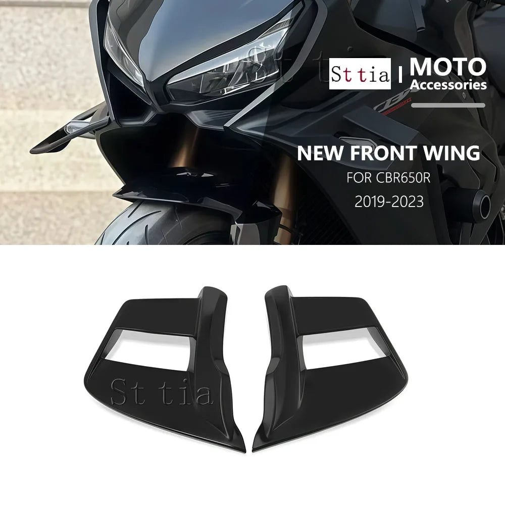 Motorcycle Aerodynamic GP Wings Fairing For CBR650R CBR 650R CBR650R CBR 650 R 2019-2023 Black S - Automotive LED Light