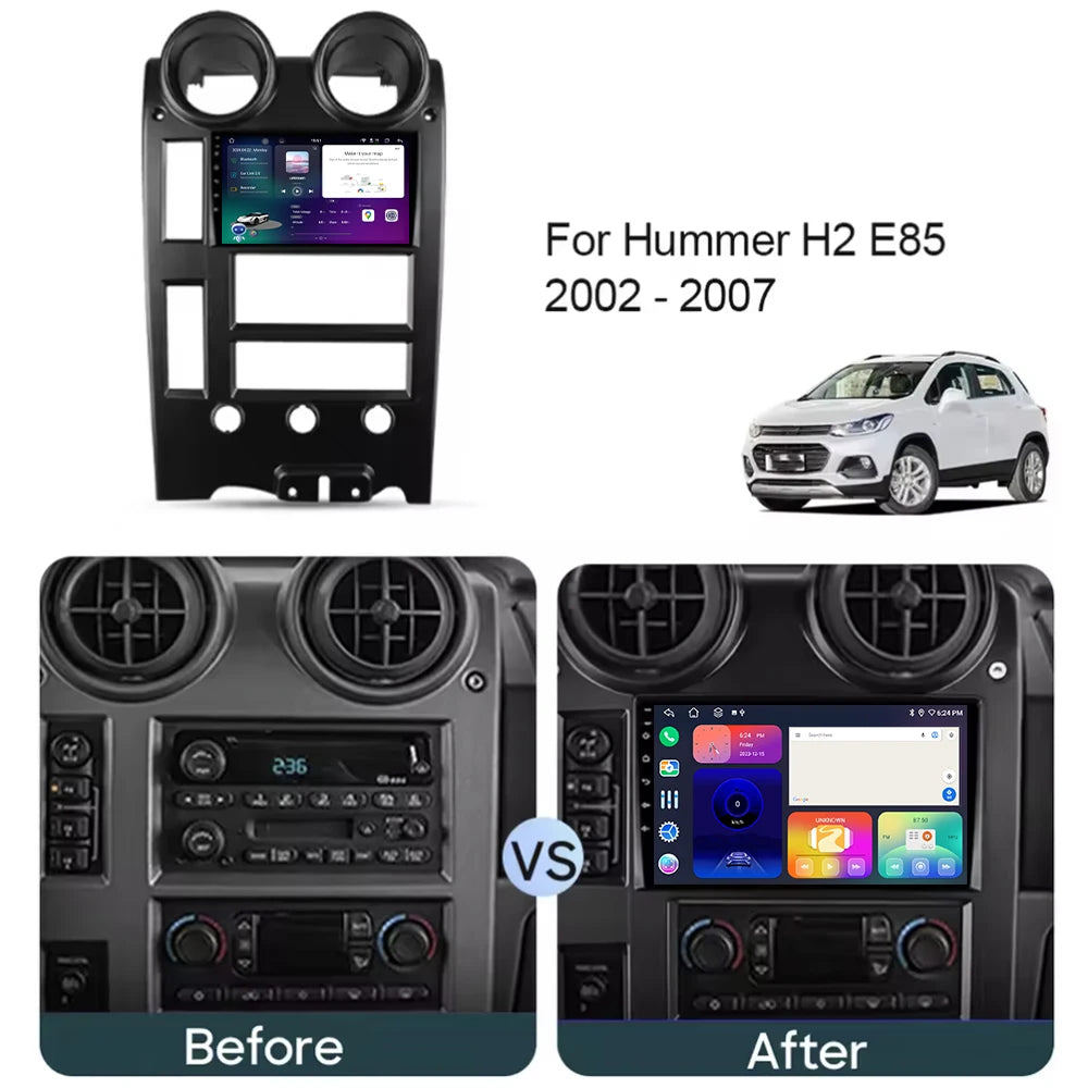 9" For Hummer H2 E85 2002-2007 Car Radio Multimedia Video Player Navigation GPS Android 16