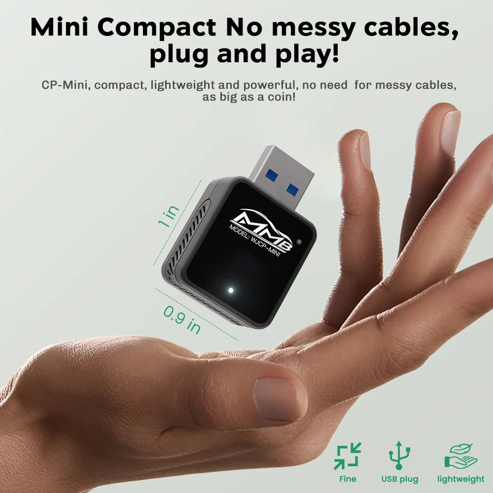 Mini Wireless CarPlay Adapter for Mercedes - Plug & Play Auto-Connect Wired to Wireless Dongle Universal