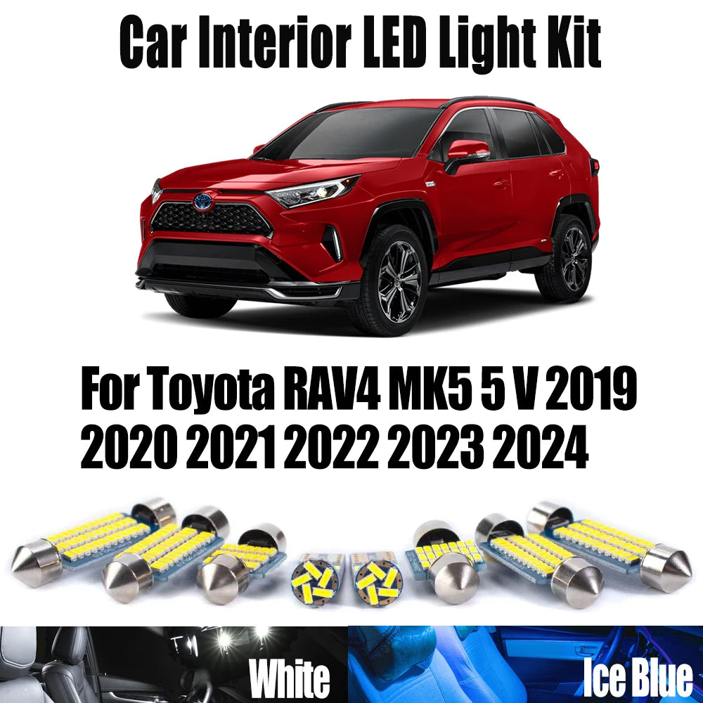 10-Piece LED Interior Light Kit for Toyota RAV4 MK5 5 V - Canbus Error-Free Bulbs | AUTOKITSHOP