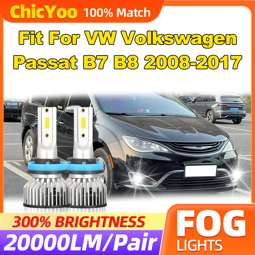 Fit For VW Volkswagen Passat B7 B8 2008-2015 2016 2017 60W Auto Fog Lamps 20000LM CSP Chip
