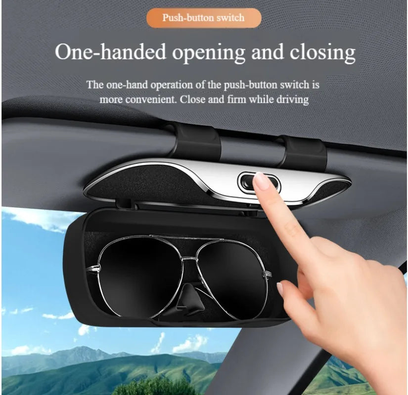 Car Sunshade Glasses Storage Box, Car Portable Universal Sunglasses Glasses Box