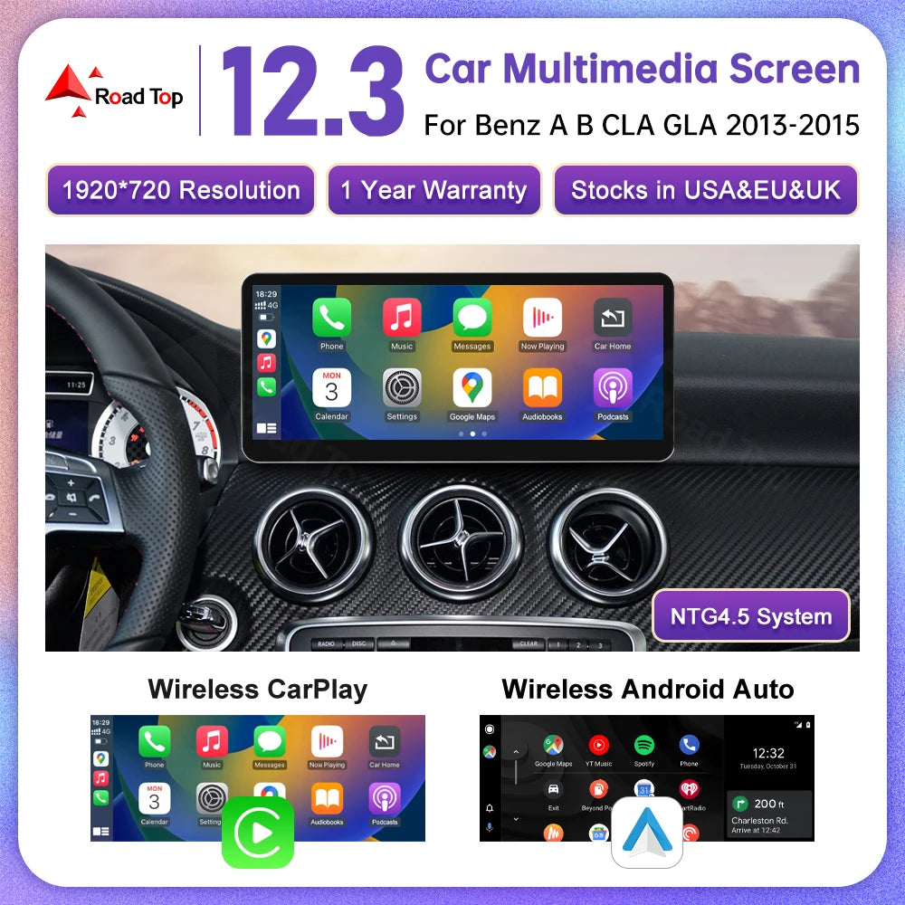 Ultra Thin Touch Screen for Mercedes Benz A B Class CLA GLA W176 W246 2013-2015 NTG4.5 Rad | AUTOKITSHOP