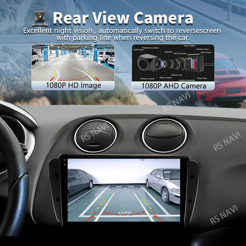 Android 16 For SEAT Ibiza 6j 2009 2010 2011 2012 2013 2K QLED Android Car Radio Multimedia