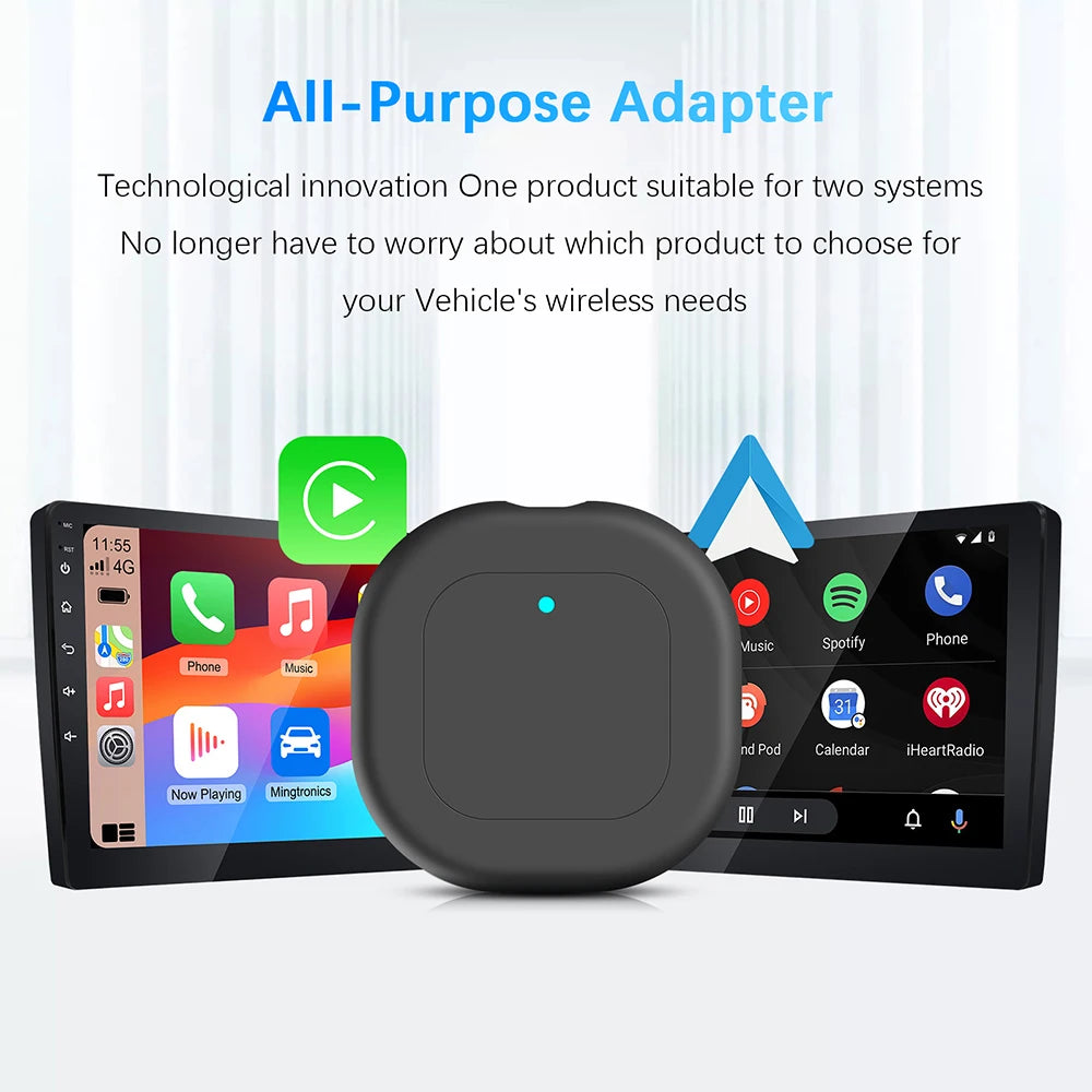 2 in1 Wired to Wireless CarPlay Adapter Plug & Plug Auto Connect Converts for Wired Cars C