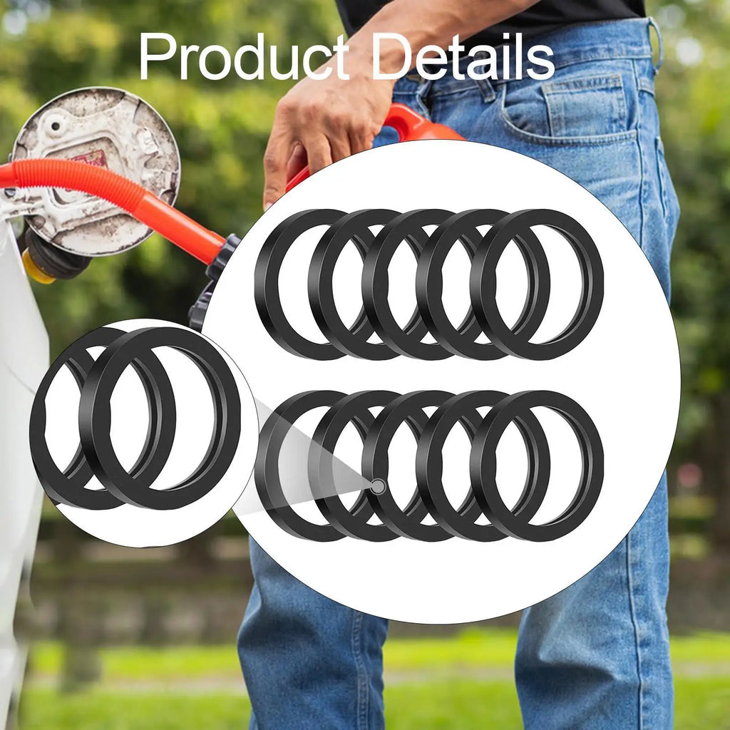 10 Pieces Tank Rubber Sealing Rings Portable Gas Tank Nozzle Gasket Seals Can Gaskets Supplies G - Automotive LED Light