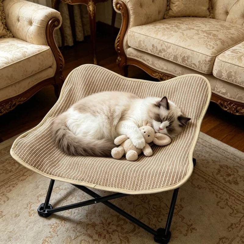 Cat Scratch Bed Durable Foldable Sisal Pet Lounger Chair Sisal Scratcher Chair For Cat Small Med - Automotive LED Light