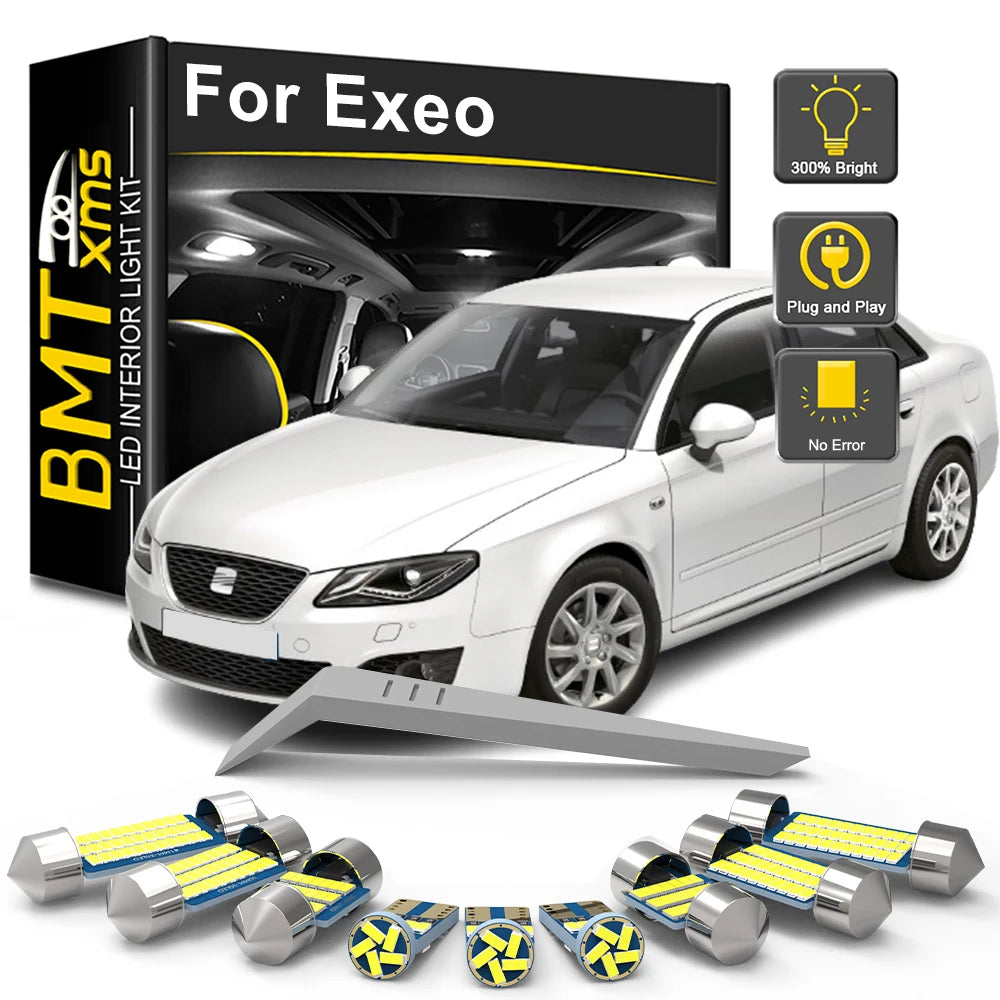 22-Piece LED Interior Light Kit for Seat Exeo ST 3R 3R2 3R5 2008-2010 - Canbus Dome Map Door Trunk Bulbs | AUTOKITSHOP
