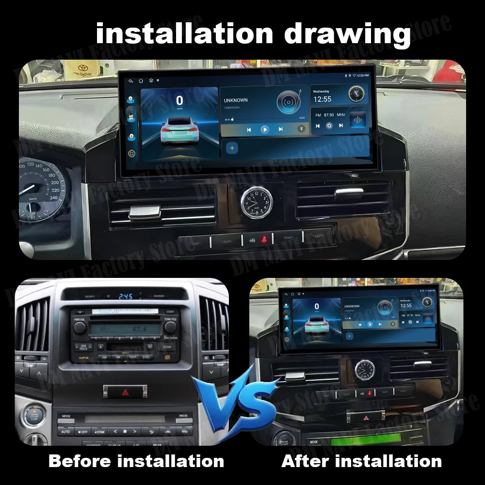 Android 14 For Toyota Land Cruiser LC200 2007 - 2022 Car Radio Multimedia Navigation GPS 4
