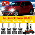 Canbus Car LED Headlight 45000LM Turbo Auto Lamp 6000K Fog Light 12V For Chrysler PT Cruis