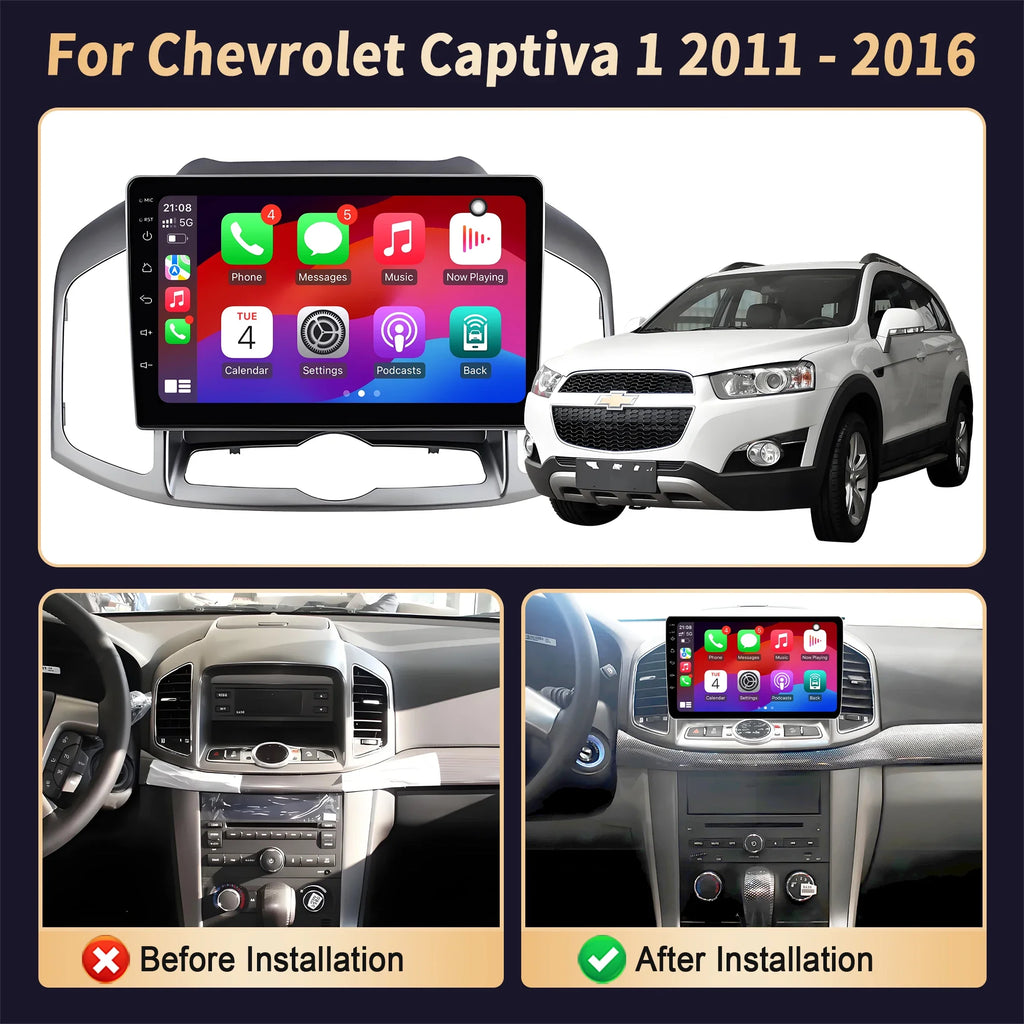 9 inch Car Radio For Chevrolet Captiva 1 2011-2016 Android 16 BT Carplay Multimedia Naviga
