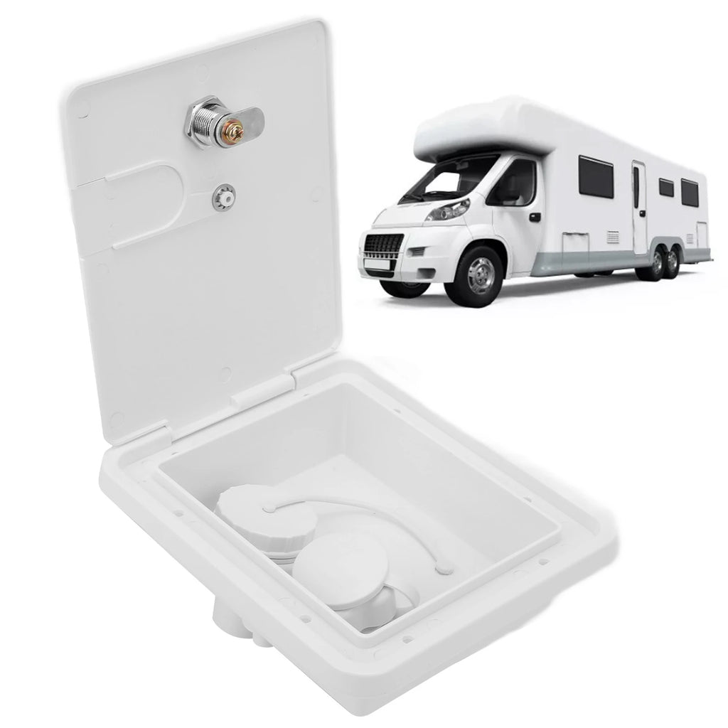 RV Water Hatch Inlet Lock with 1/2in Vent 1‑1/4in Tower Type Connector for Trailer Trailer Water - Automotive LED Light