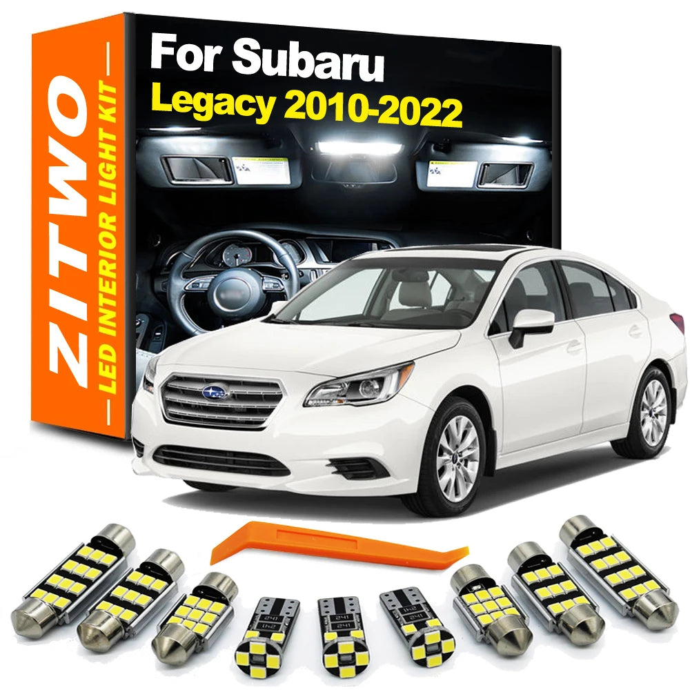 14Pcs Car LED Bulb Kit For Subaru Legacy 2010- 2015 2016 2017 2018 2019 2020 Dom for Subaru 2010-2015 - Canbus LED Car L