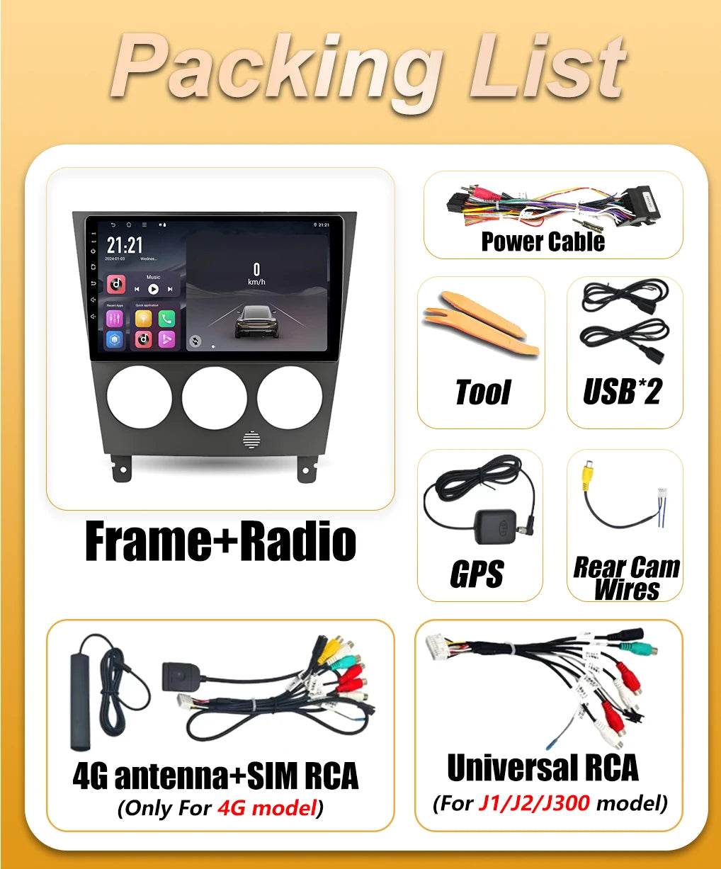 Android 16 Auto Car Radio For Subaru Impreza WRX 2003 2004 2005 2006 2007 Multimedia Video | AUTOKITSHOP
