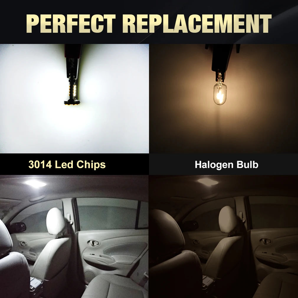 2/10x W5W T10 Led Bulbs Canbus 168 194 501 Led 5w5 Car Interior Dome Reading License Plate