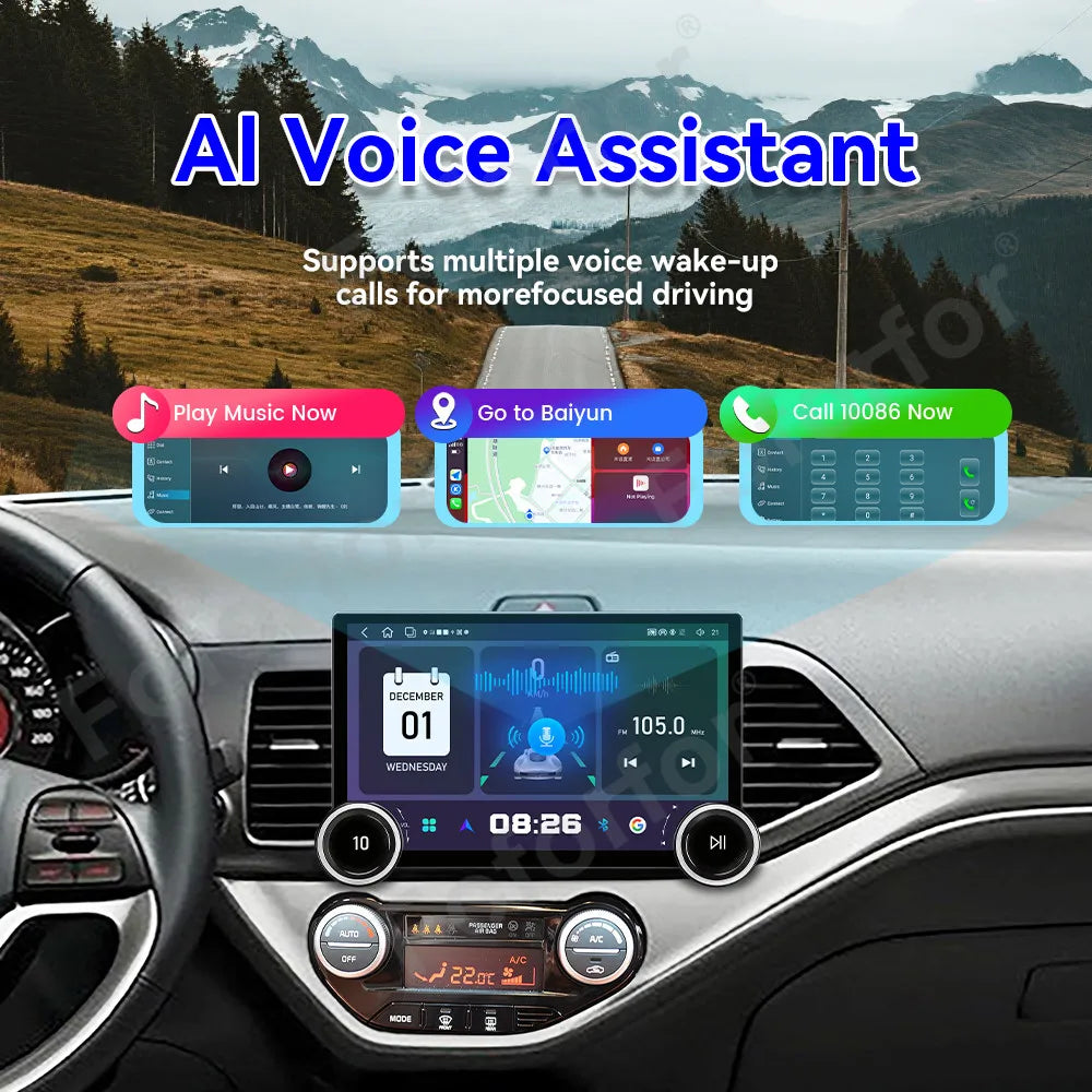 11.5 Inch Android 15 Ultra Large HD Touch Display Wireless CarPlay Android Auto GPS Stereo