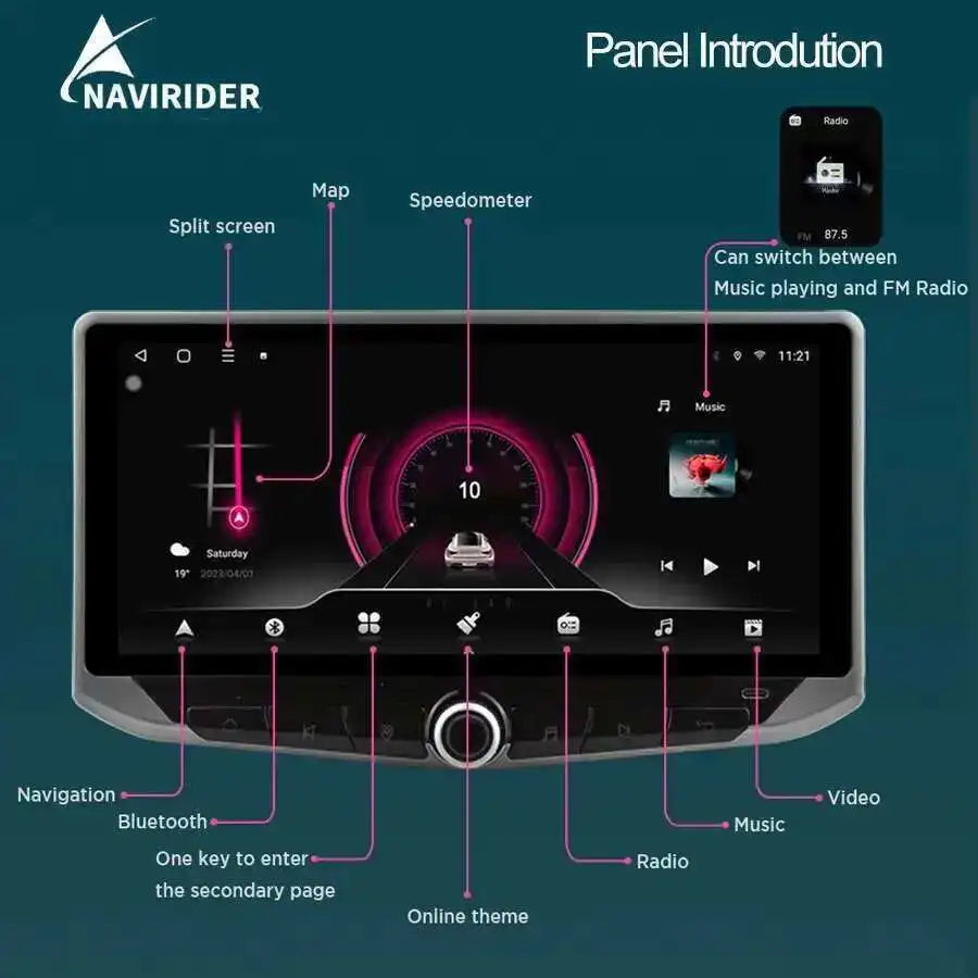 10.88inch Android 15 Car Radio For Fiat Linea Fiat Punto 1999-2006 Video Player Carplay Au