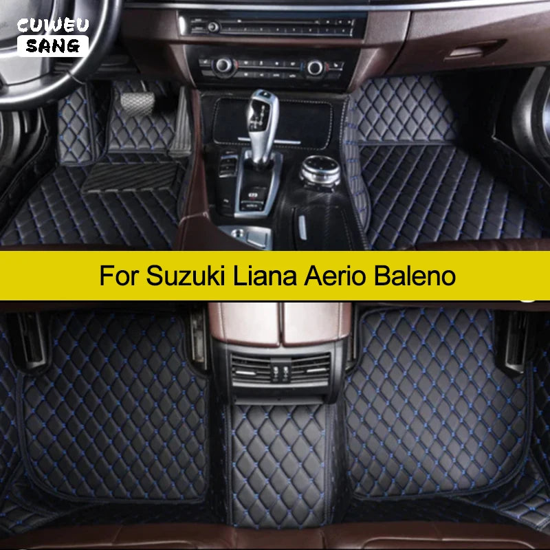 CUWEUSANG Custom Car Floor Mats For Suzuki Liana Aerio Baleno Auto Carpets Foot Coche Acce | AUTOKITSHOP