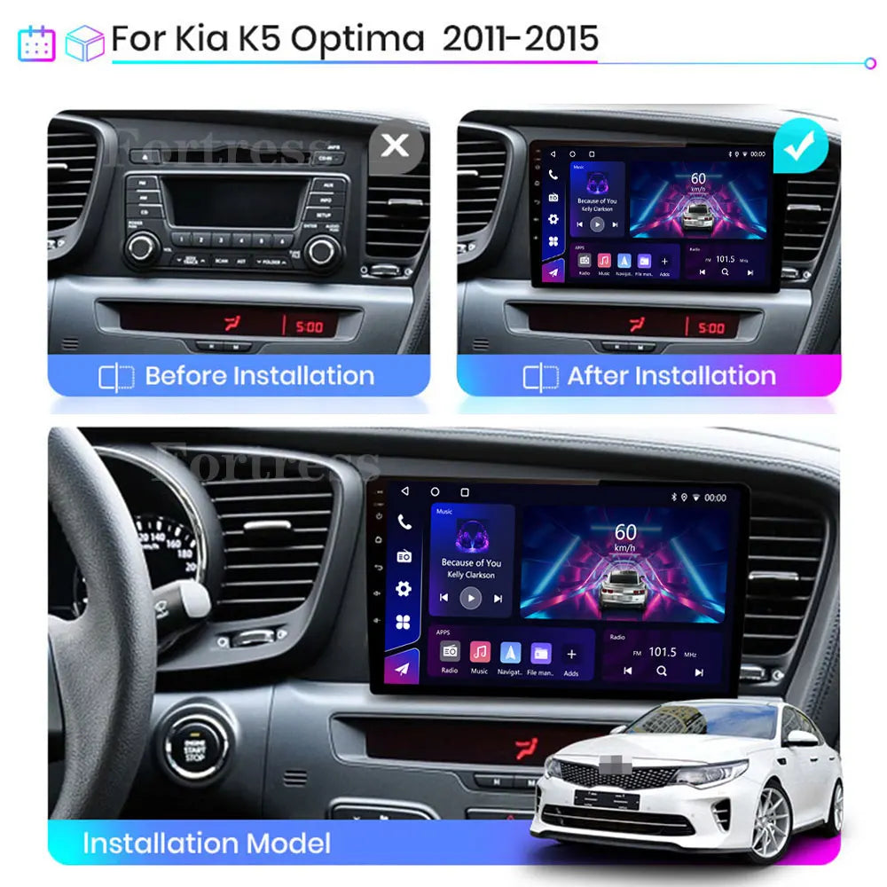 Android 16 Car Radio For Kia Optima 3 K5 TF T 2010 2011 2012 2013 2014 2015 Navigation GPS