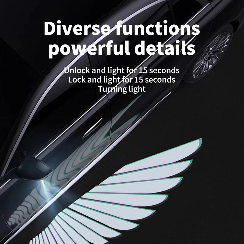 Universal Modified LED Rearview Mirror Angel Wing Welcome Light Suitable for Mercedes Benz