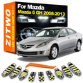 ZITWO 13Pcs LED Interior Light License Plate Lamp Kit For Mazda 6 Mazda6 MK2 GH  for Mazda MK2 - Canbus LED Car Light