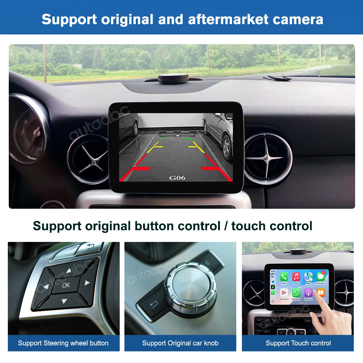 8.4inch Car Multimedia Screen Wireless Android Auto CarPlay Display For Mercedes-Benz SLK  | AUTOKITSHOP