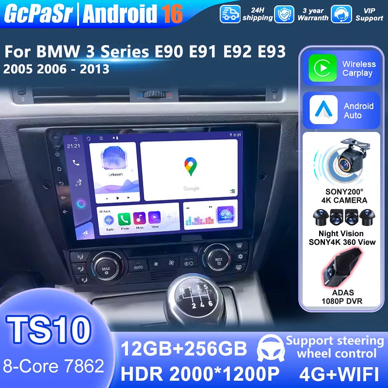 Car Android For BMW 3 Series E90 E91 E92 E93 2005-2013 Auto Radio Stereo Head Unit Multime