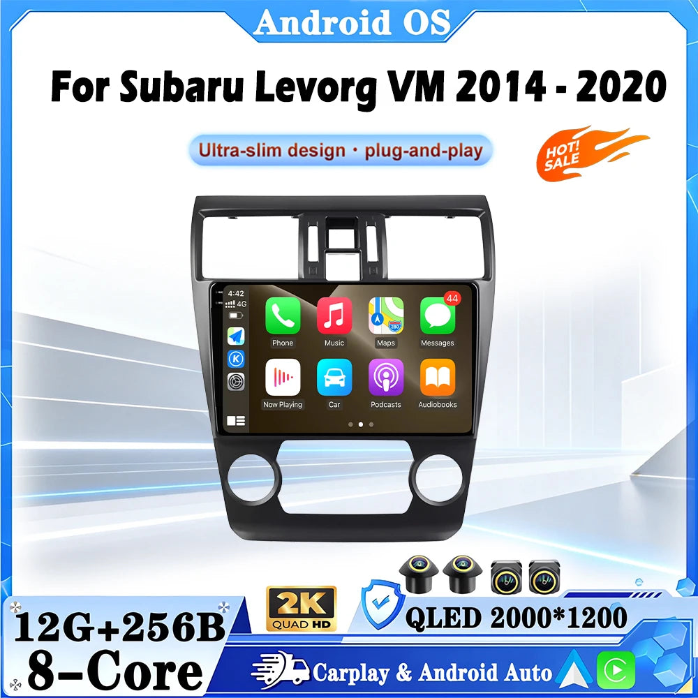 Carplay Auto For Subaru Levorg VM 2014 2015 2016 2017-2020 Android 16 Car Radio Multimedia