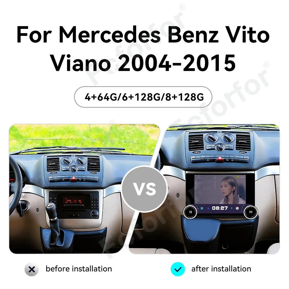 Premium HD Touch Screen 11.5 Inch Android 15 System Wireless Carplay For Mercedes Benz Vit