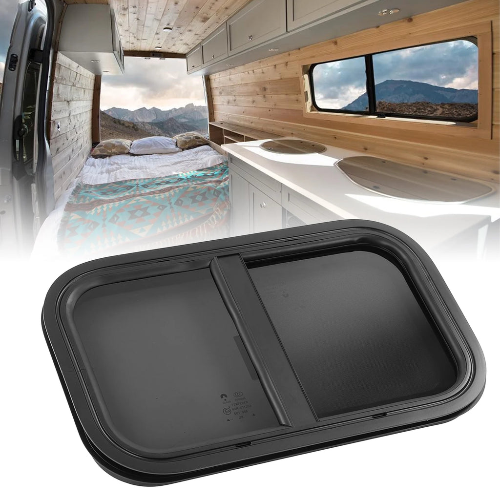 RV Window 535x335mm/21.06x13.18in RV Push Pull Window Rounded Corner Waterproof Sealed UV Proof  - Automotive LED Light