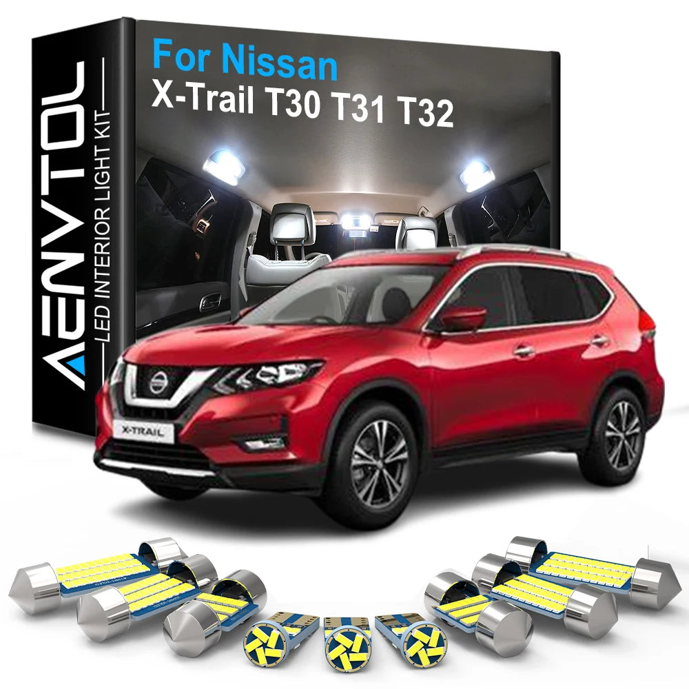 LED Interior Light Kit for Nissan XTrail X Trail T32 T31 T30 2002-2023 - Canbus Dome Map Door Trunk Bulbs | AUTOKITSHOP