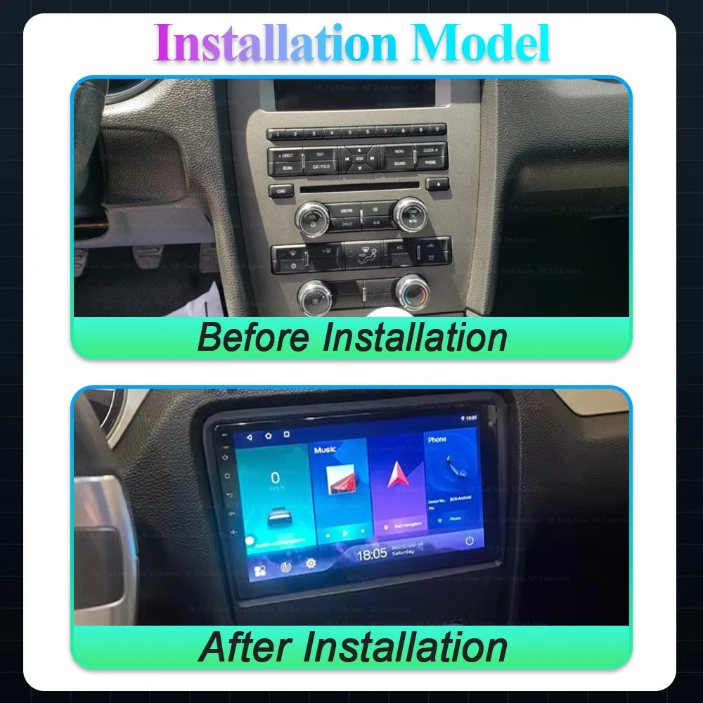 Android 16 For Ford Mustang V S-197 2009 2010 2011 2012 - 2014 Radio Stereo Screen Multime | AUTOKITSHOP