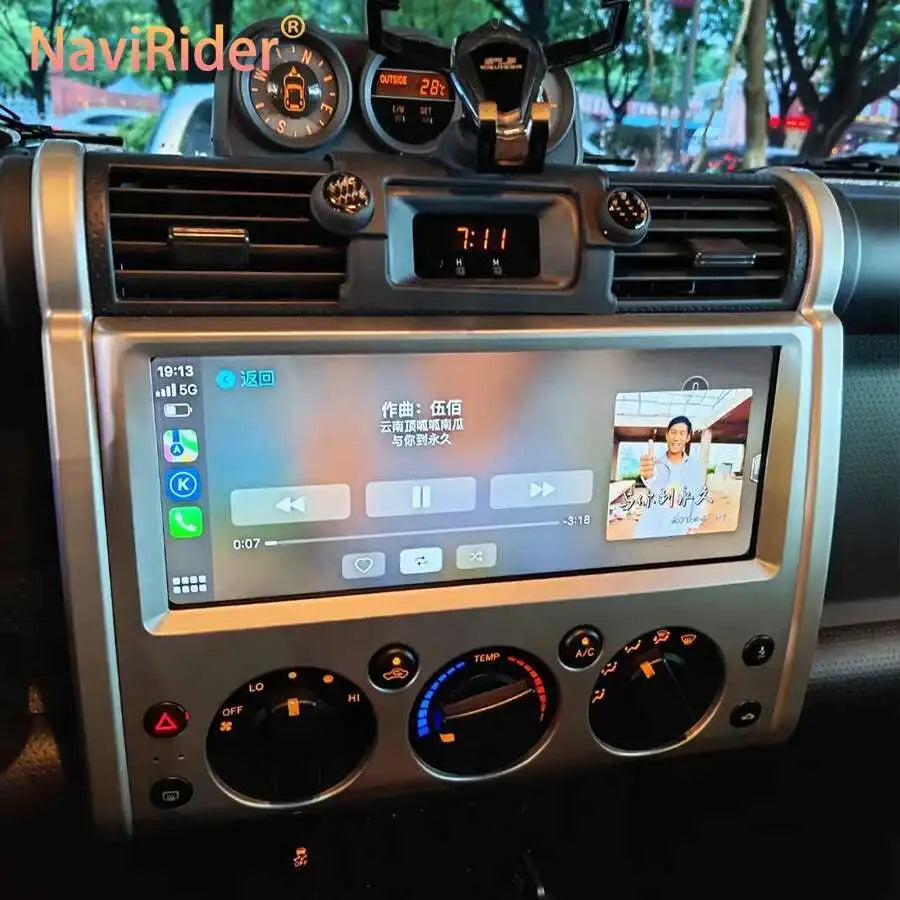 12.3inch Car Radio Android 13 Screen For Toyota FJ Cruiser 2008 2013 Carplay Gps Navigatio