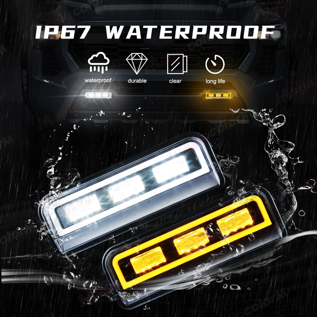 2-in-1 Fog Lamps DRL For Toyota Tacoma 2024 2025 Fo Sequoia 2023 For Tundra 2022 For 4 Run | AUTOKITSHOP