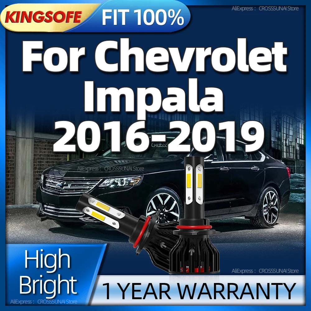 LED Car Headlights 4Side Chip 30000LM Super Bright Bulbs 9005 HB3 Auto Light for Chevrolet