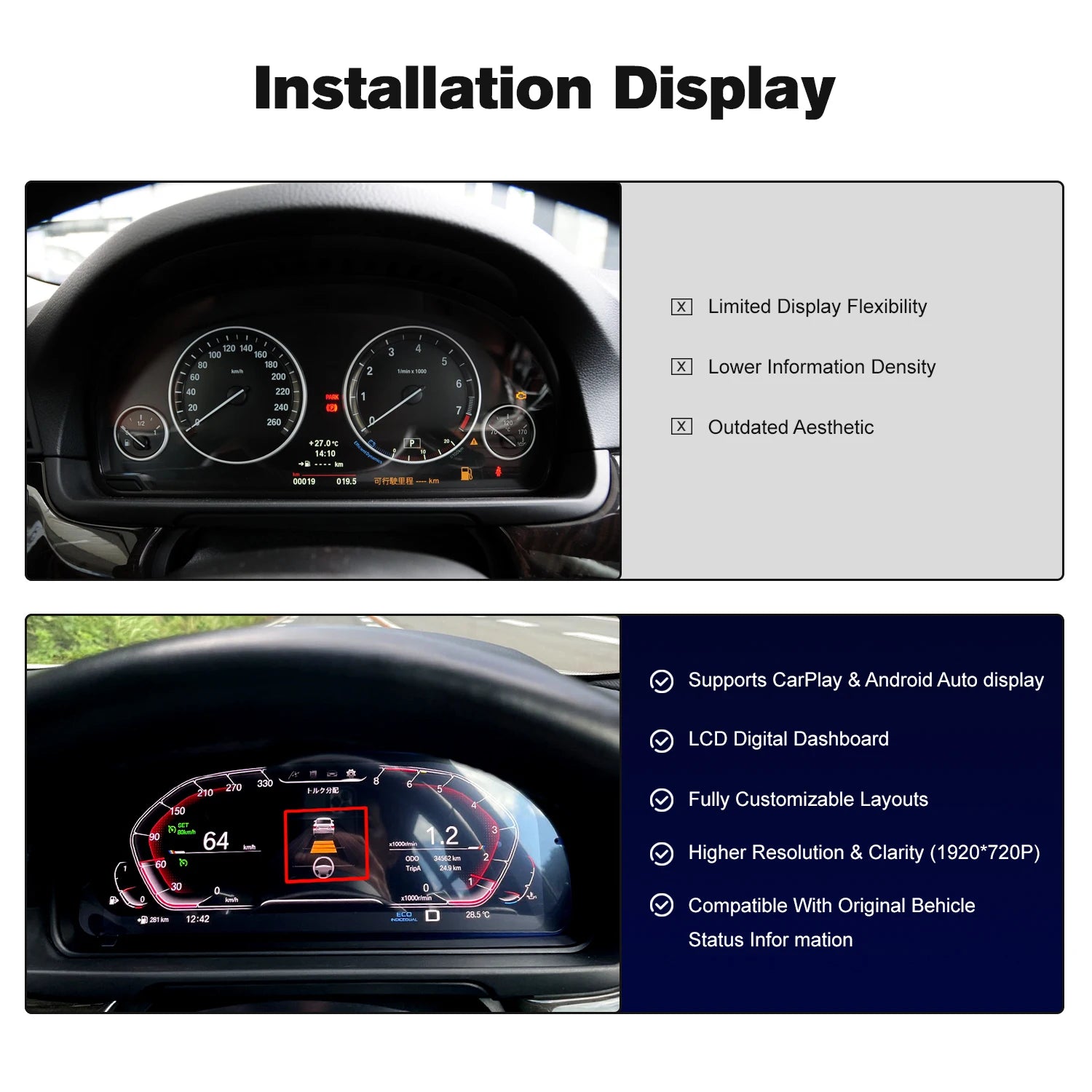 LED Interior Light Kit for BMW BMW5 F18 F11 - Canbus Error-Free Interior Bulbs