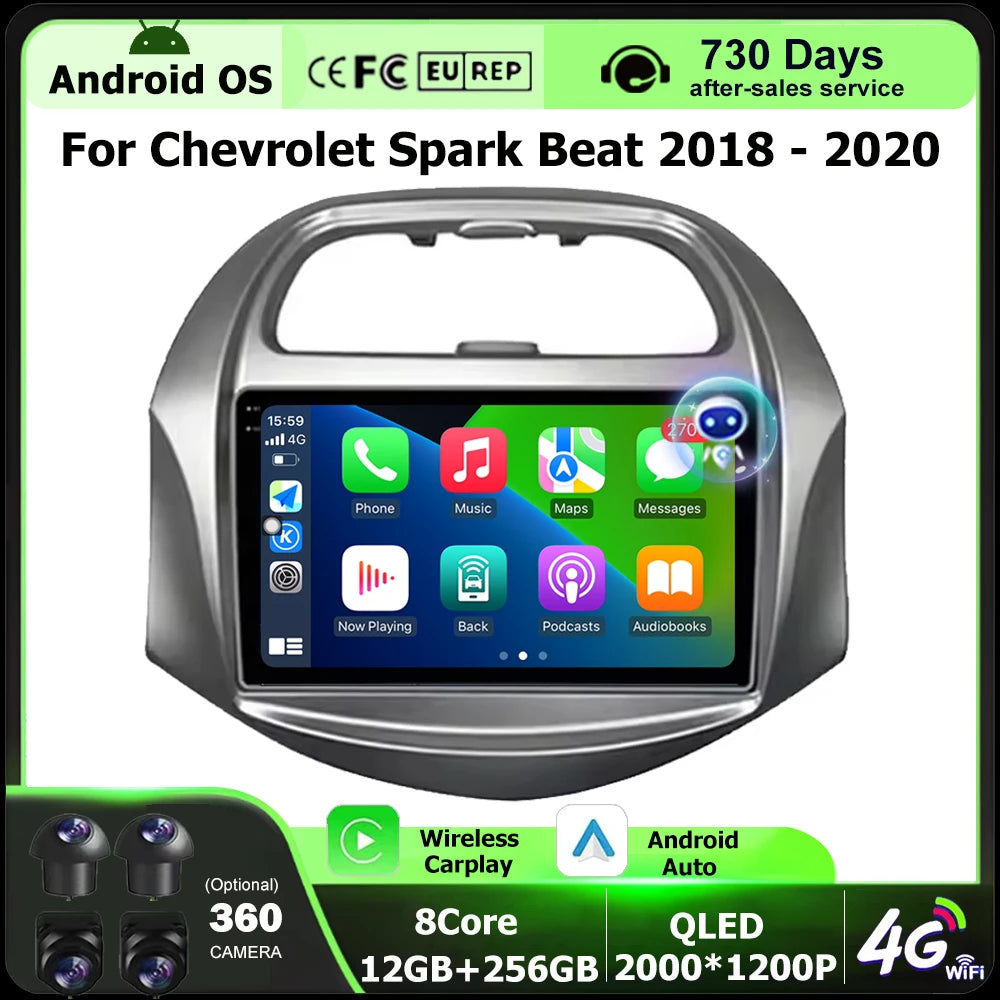 Car Radio Multimedia Video Player GPS Navigation Tools For Chevrolet Spark Beat 2018 2019