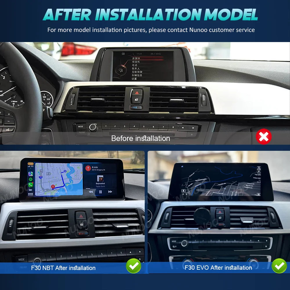 Linux NBT EVO Multimedia Display For BMW 3 4 Series F30 F31 F32 F33 F34 F36 2012-2020 Wire